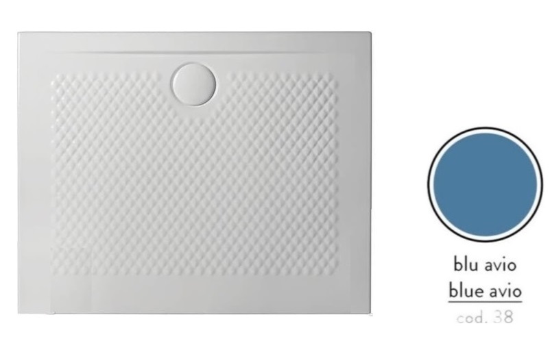 Душовий піддон Artceram Texture 100х80 см кераміка синій PDR019 38;00