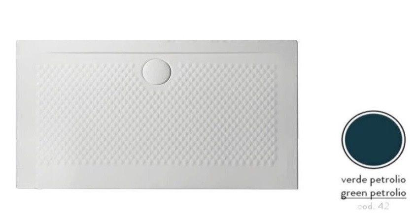 Душовий піддон Artceram Texture 140х80 см кераміка синьо-зелений PDR022 42;00