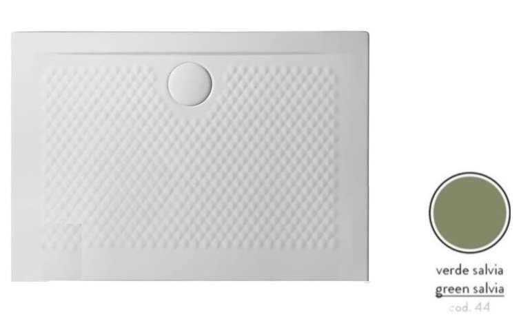 Душовий піддон Artceram Texture 100х80 см кераміка зелена шавлія PDR019 44;00