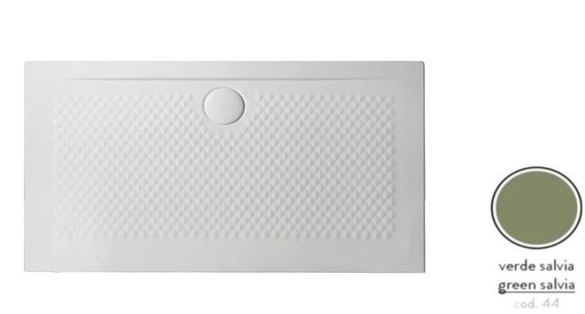 Душовий піддон Artceram Texture 140х80 см кераміка зелена шавлія PDR022 44;00