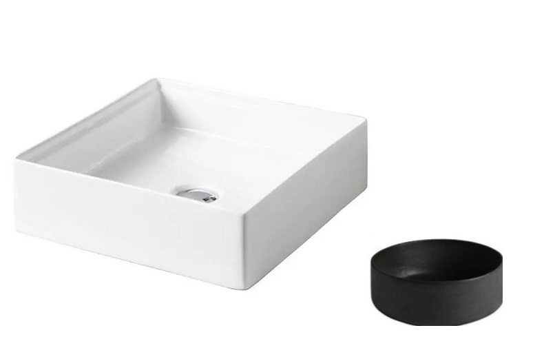 Раковина для ванной ArtCeram Scalino 38х38 см керамика чёрный (nero germania) SCL001 21;00