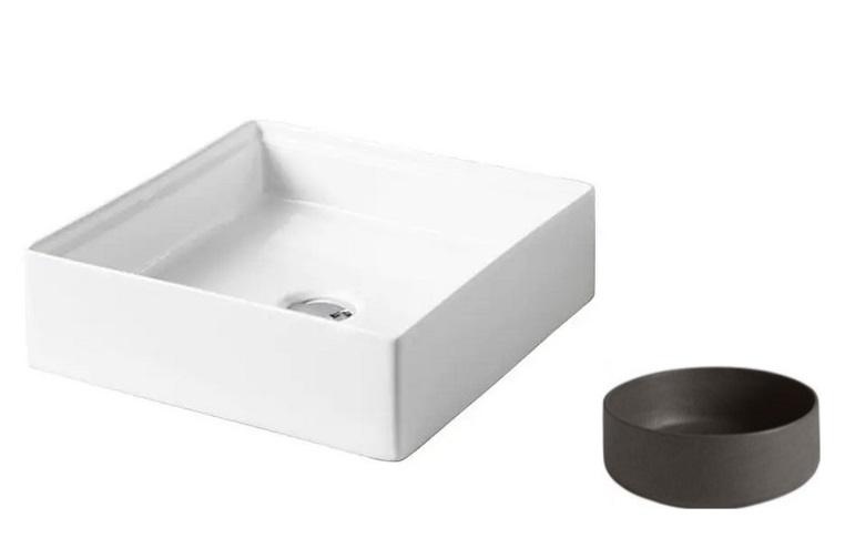 Раковина для ванной ArtCeram Scalino 38х38 см керамика чёрный (nero roma) SCL001 20;00