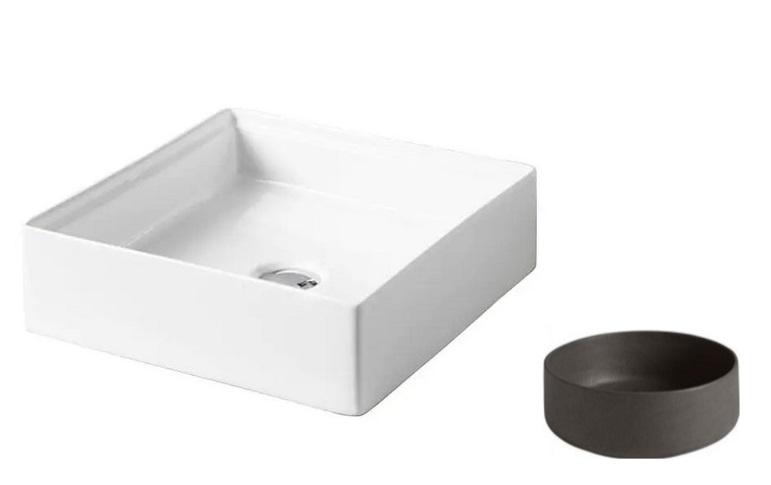 Раковина для ванной ArtCeram Scalino 38х38 см керамика чёрный (nero roma) SCL001 20;00