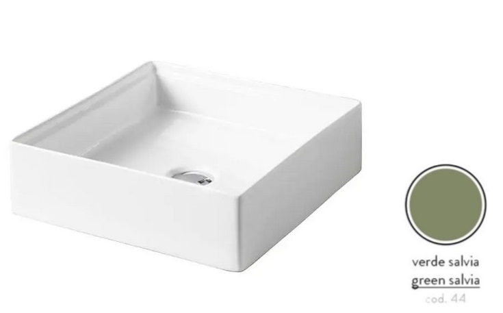 Раковина для ванной ArtCeram Scalino 38х38 см керамика зеленый шалфей SCL001 44;00