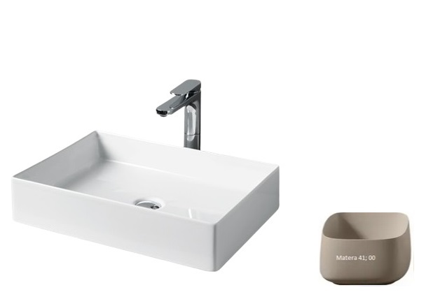 Раковина для ванної ArtCeram Scalino 55х38 см кераміка бежевий SCL002 41;00