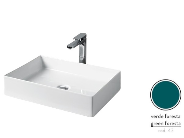 Раковина для ванной ArtCeram Scalino 55х38 см керамика зеленый SCL002 43;00