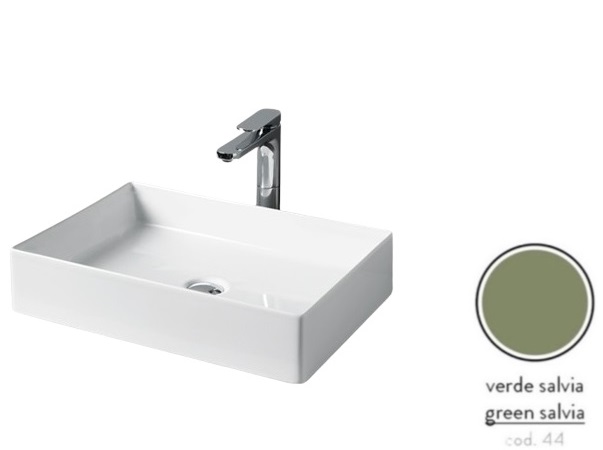 Раковина для ванной ArtCeram Scalino 55х38 см керамика зеленый шалфей SCL002 44;00