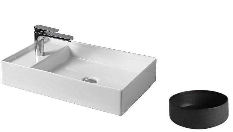 Раковина для ванной ArtCeram Scalino 60х38 см керамика чёрный (nero germania) SCL003 21;00