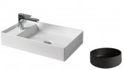 Раковина для ванной ArtCeram Scalino 60х38 см керамика чёрный (nero germania) SCL003 21;00