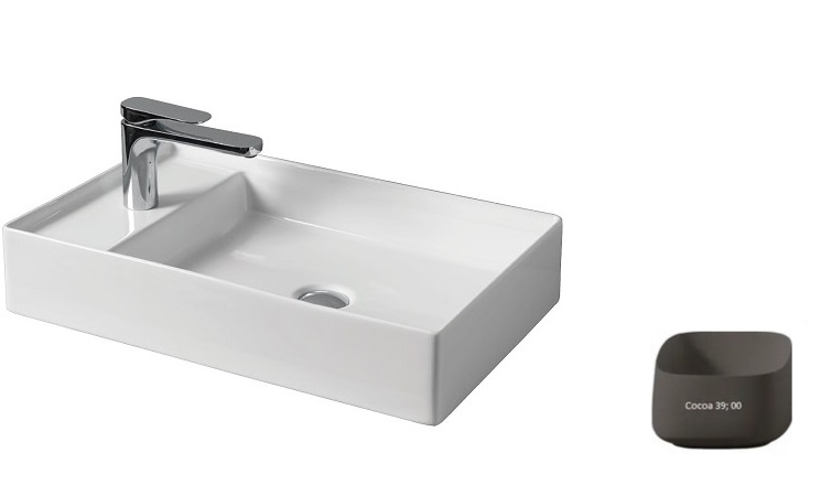 Раковина для ванної ArtCeram Scalino 60х38 см кераміка коричневий SCL003 39;00