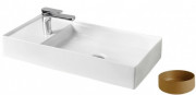 Раковина для ванної ArtCeram Scalino 75х38 см коричнева кераміка (ombra cipro naturale) SCL004 18;00