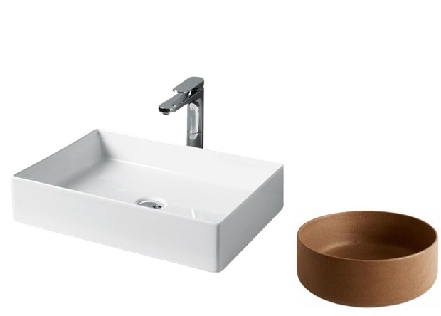 Раковина для ванної ArtCeram Scalino 55х38 см коричнева кераміка (ombra bruciata) SCL002 19;00