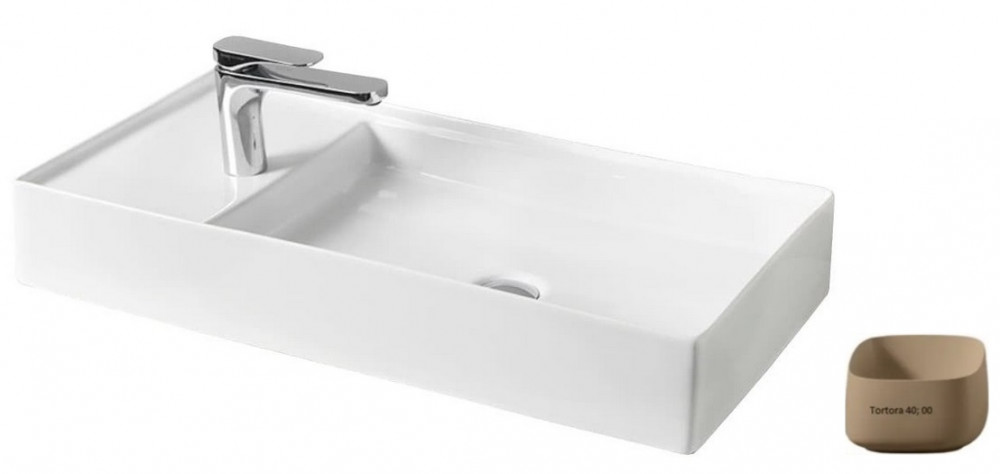 Раковина для ванної ArtCeram Scalino 75х38 см кераміка світло-коричневий SCL004 40;00