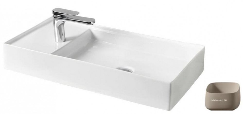 Раковина для ванной ArtCeram Scalino 75х38 см керамика бежевый SCL004 41;00