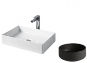 Раковина для ванной ArtCeram Scalino 55х38 см керамика чёрный (nero germania) SCL002 21;00