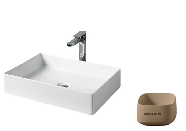 Раковина для ванної ArtCeram Scalino 55х38 см кераміка світло-коричневий SCL002 40;00