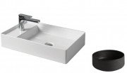 Раковина для ванної кімнати ArtCeram Scalino 60х38 см кераміка чорний (nero germania) SCL003 21;00