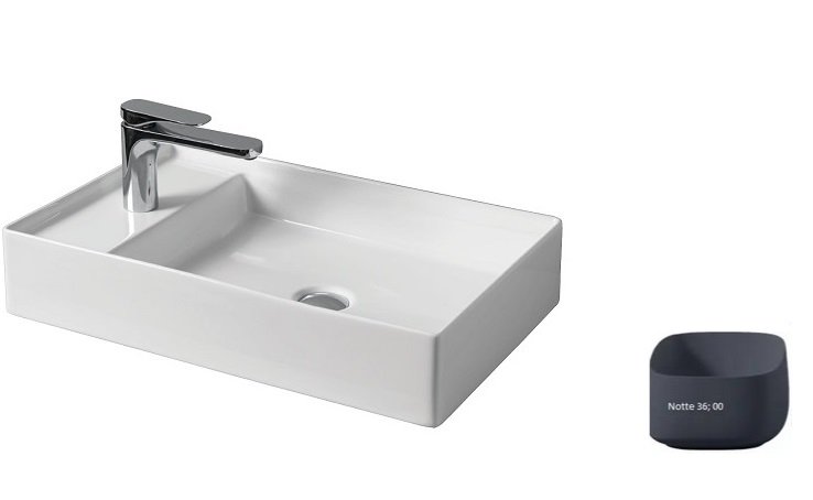 Раковина для ванной ArtCeram Scalino 60х38 см керамика темно-синий SCL003 36;00