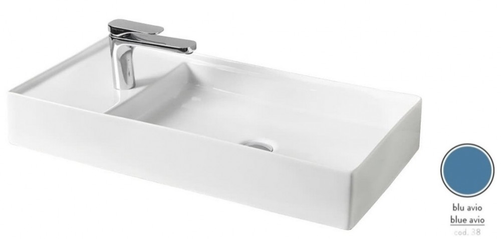 Раковина для ванної ArtCeram Scalino 75х38 см кераміка синій SCL004 38;00