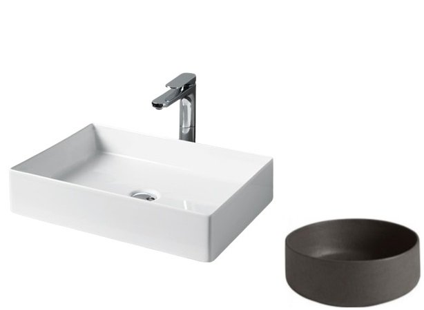 Раковина для ванної кімнати ArtCeram Scalino 55х38 см кераміка чорний (nero roma) SCL002 20;00