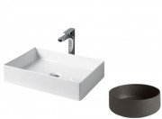 Раковина для ванної кімнати ArtCeram Scalino 55х38 см кераміка чорний (nero roma) SCL002 20;00