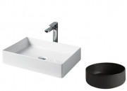 Раковина для ванної кімнати ArtCeram Scalino 55х38 см кераміка чорний (nero germania) SCL002 21;00