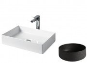 Раковина для ванної кімнати ArtCeram Scalino 55х38 см кераміка чорний (nero germania) SCL002 21;00