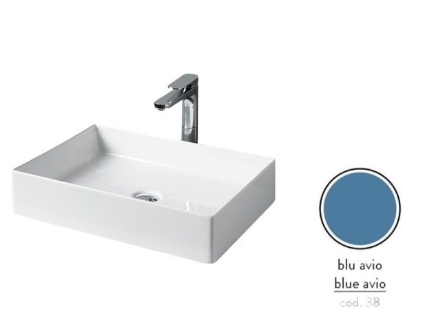 Раковина для ванної ArtCeram Scalino 55х38 см кераміка синій SCL002 38;00