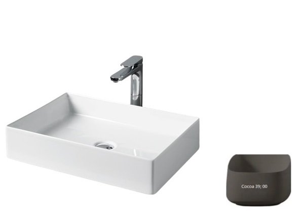 Раковина для ванної ArtCeram Scalino 55х38 см кераміка коричневий SCL002 39;00