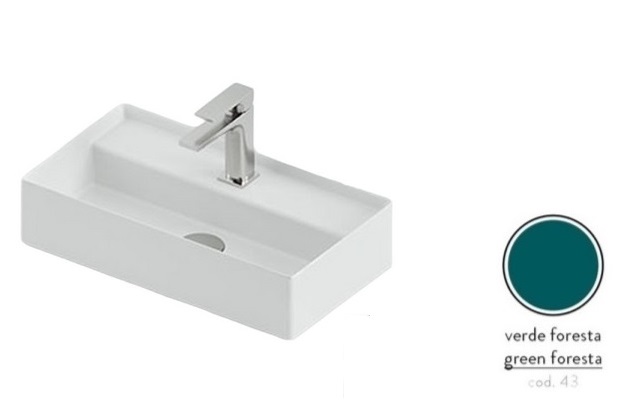 Раковина для ванної ArtCeram Scalino 50х27 см кераміка зелений SCL006 43;00