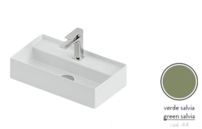 Раковина для ванной ArtCeram Scalino 50х27 см керамика зеленый шалфей SCL006 44;00