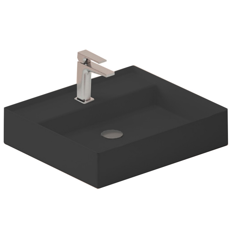Раковина для ванной ArtCeram Scalino 55х48 см керамика черный матовый SCL007 17;00