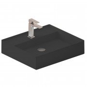 Раковина для ванної кімнати ArtCeram Scalino 55х48 см кераміка чорний матовий SCL007 17;00