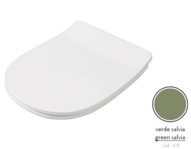 Сиденье с крышкой для унитаза ArtCeram Ten Soft-Close дюропласт зеленый шалфей TEA011 44