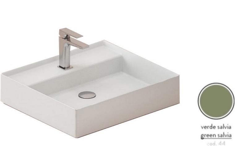 Раковина для ванної ArtCeram Scalino 55х48 см кераміка зелена шавлія SCL007 44;00