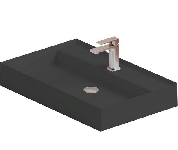 Раковина для ванной ArtCeram Scalino 75х48 см керамика черный матовый SCL008 17;00
