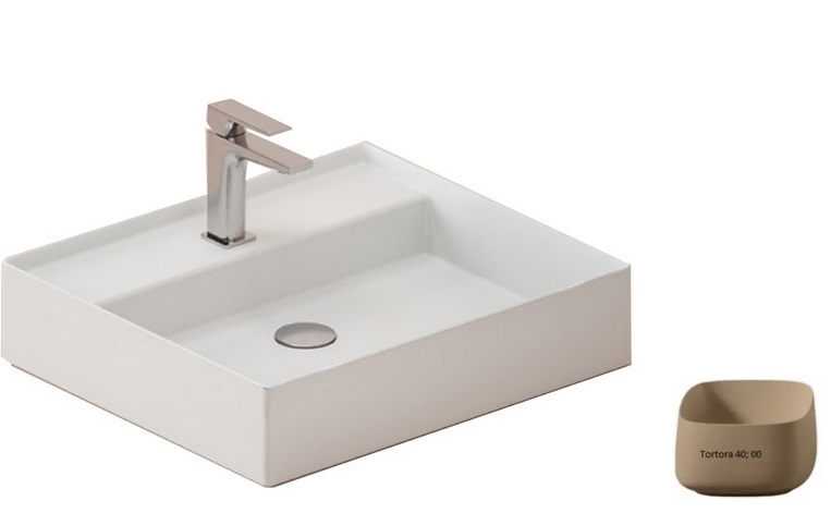 Раковина для ванної ArtCeram Scalino 55х48 см кераміка світло-коричневий SCL007 40;00