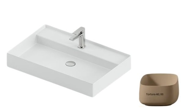 Раковина для ванної ArtCeram Scalino 75х48 см кераміка світло-коричневий SCL008 40;00