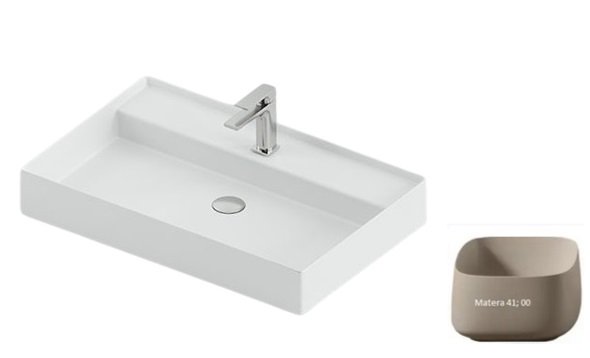 Раковина для ванной ArtCeram Scalino 75х48 см керамика бежевый SCL008 41;00