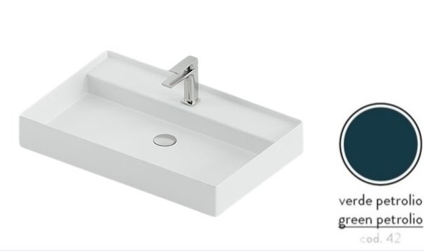 Раковина для ванной ArtCeram Scalino 75х48 см керамика сине-зеленый SCL008 42;00