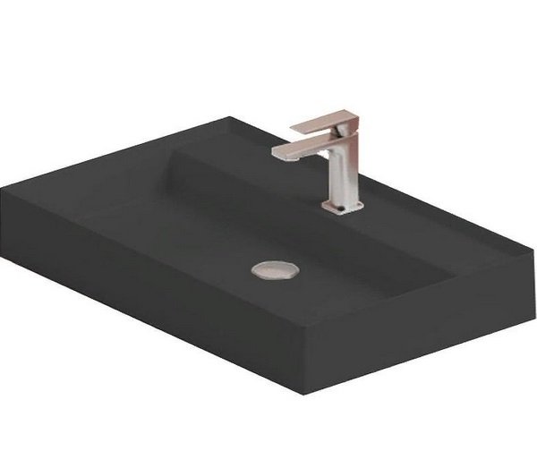 Раковина для ванной ArtCeram Scalino 75х48 см керамика черный матовый SCL008 17;00