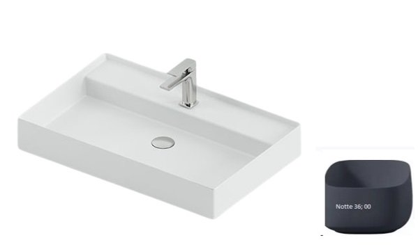 Раковина для ванной ArtCeram Scalino 75х48 см керамика темно-синий SCL008 36;00