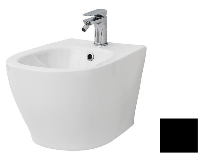 Биде подвесное ArtCeram Ten 36х52 см керамика черный матовый TEB004 17;00