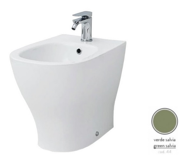 Биде напольное ArtCeram Ten 36х52 см керамика зеленый шалфей TEB001 44;00