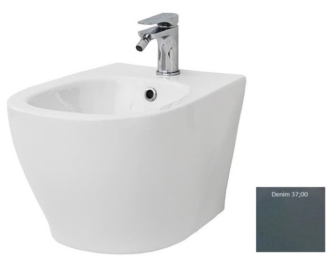 Биде подвесное ArtCeram Ten 36х52 см керамика серо-синий (denim) TEB004 37;00