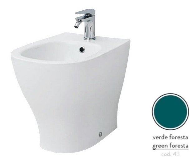 Биде напольное ArtCeram Ten 36х52 см керамика зеленый TEB001 43;00