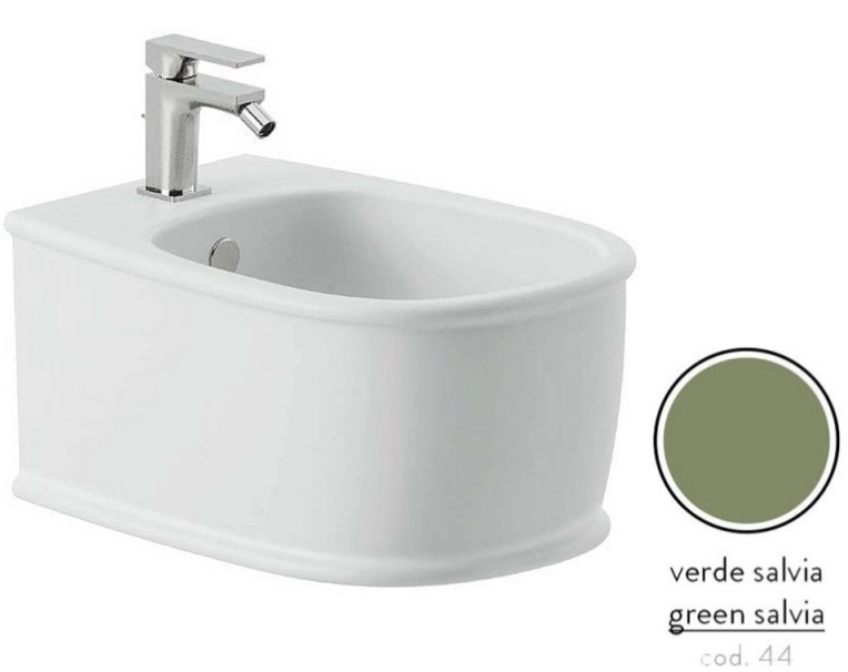 Биде подвесное ArtCeram Atelier 37,5х52,5 см керамика зеленый шалфей ATB001 44;00