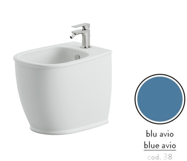Биде напольное ArtCeram Atelier 37,5х52,5 см керамика синий ATB002 38;00