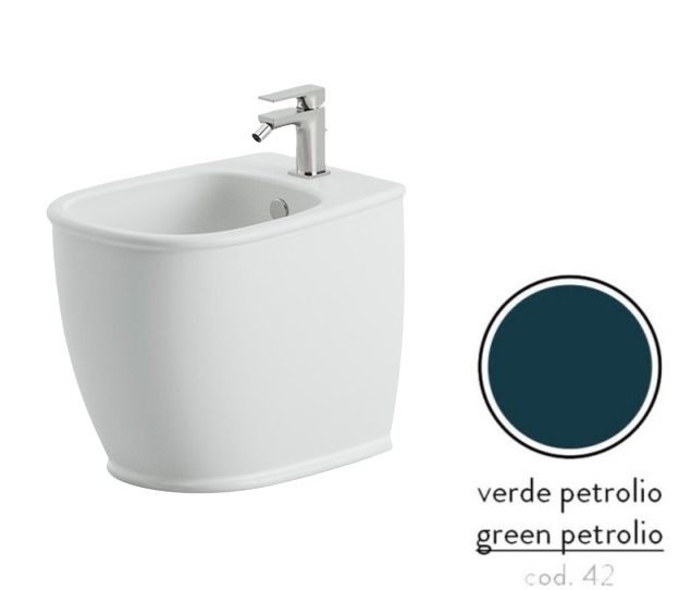 Биде напольное ArtCeram Atelier 37,5х52,5 см керамика сине-зеленый ATB002 42;00