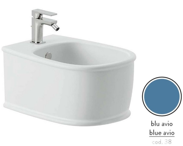 Биде подвесное ArtCeram Atelier 37,5х52,5 см керамика синий ATB001 38;00